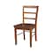 International Concepts 36 in. Solid Wood Round Top Dining Table with 4 Chairs in Black/Distressed Oak K46-36RT-23B-C42-2-4 - alternate 3